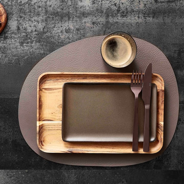 Mantel individual Raw cuero, Dusty rose buffalo Aida
