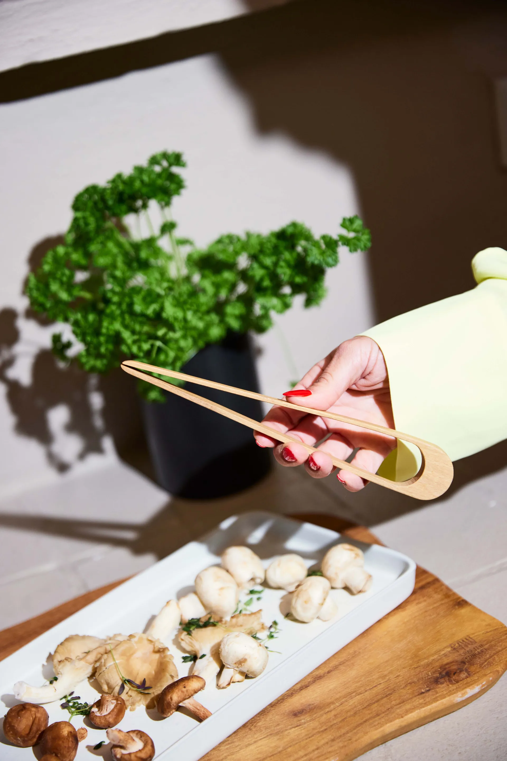 Pinza Raw teak 23 cm, Marrón Aida