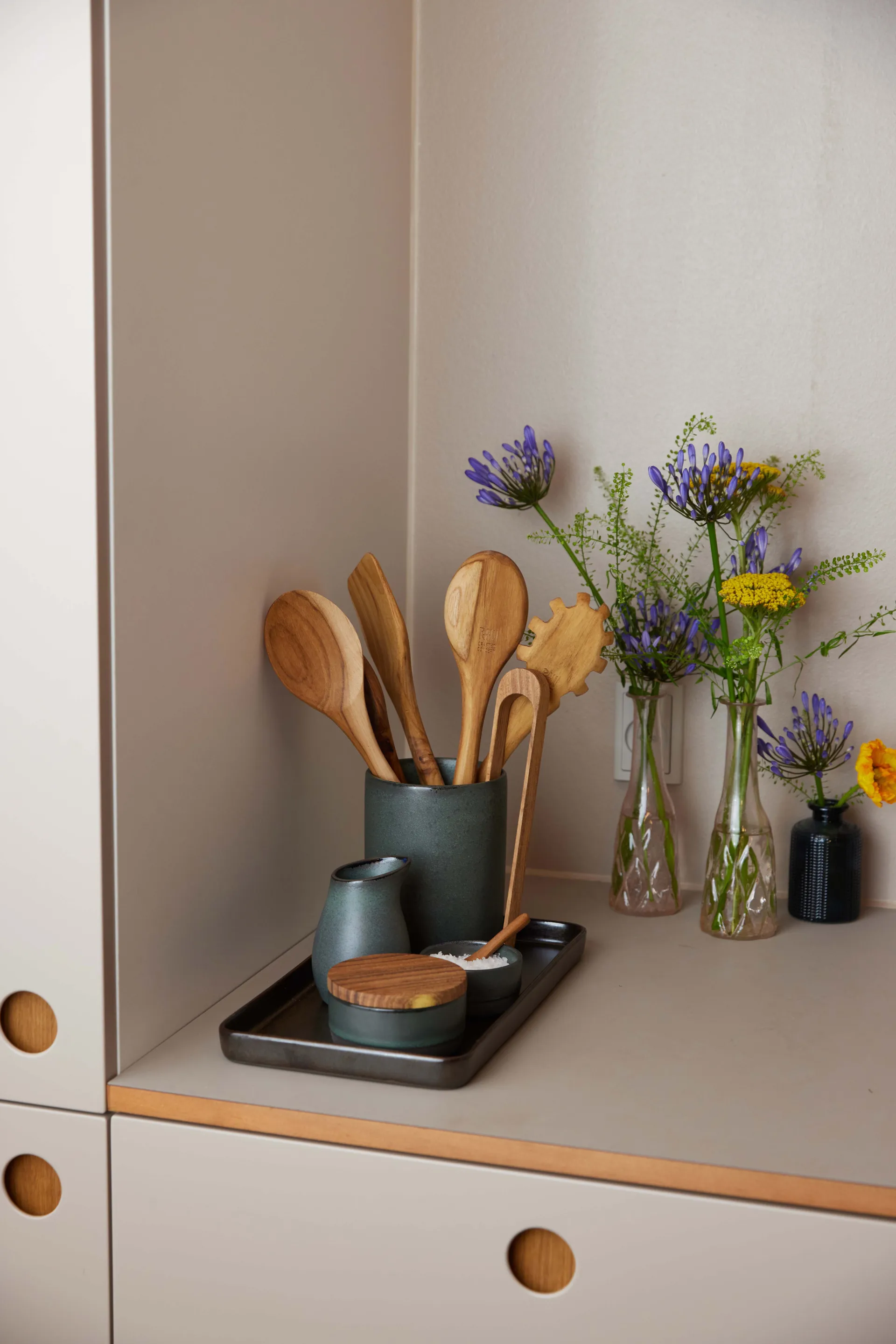 Pinza Raw teak 23 cm, Marrón Aida