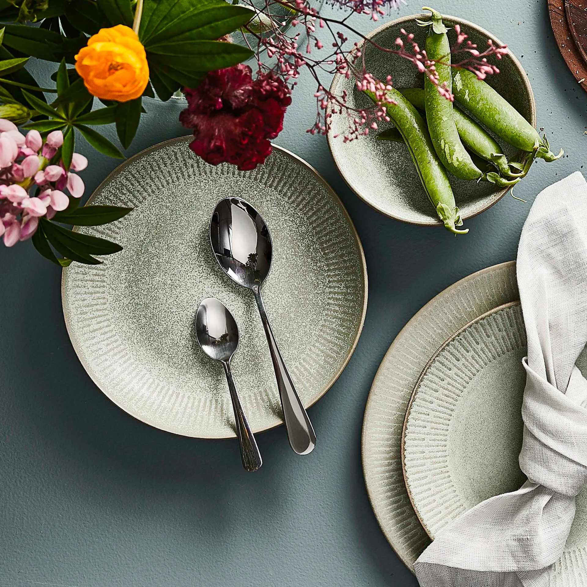 Plato de sopa Relief Ø22 cm, verde Aida