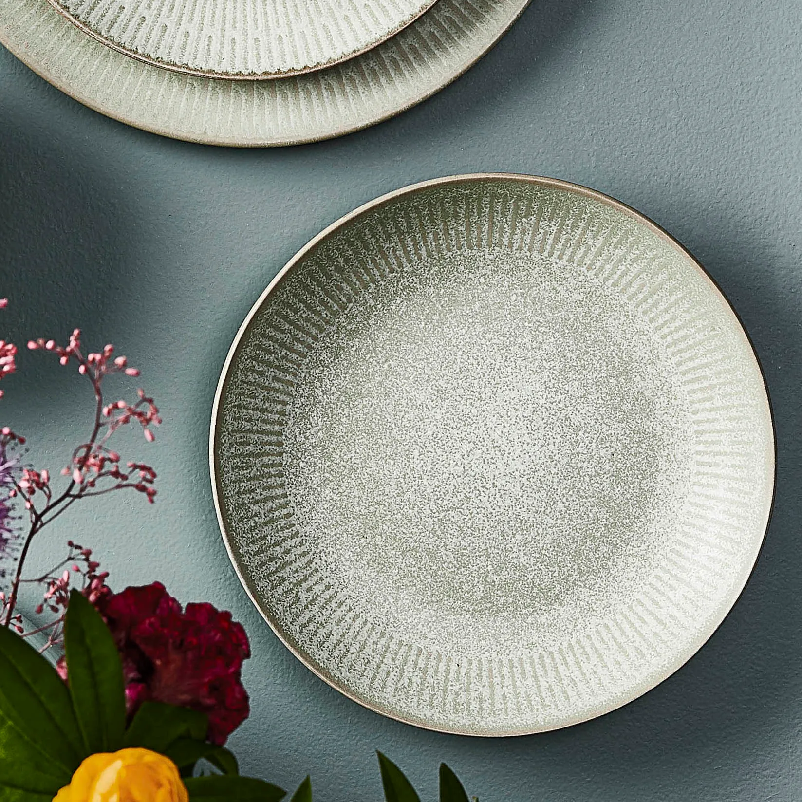 Plato de sopa Relief Ø22 cm, verde Aida