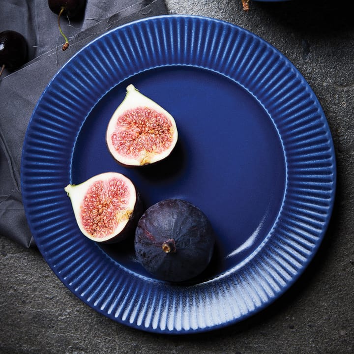 Plato Groovy Ø 21 cm, Azul Aida