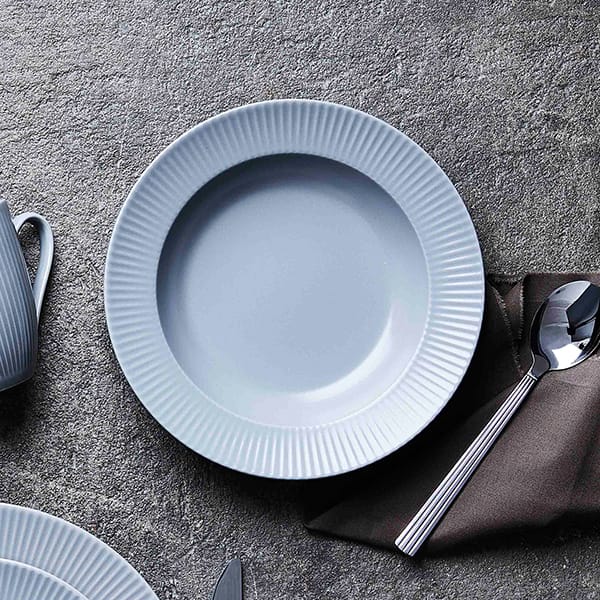 Plato hondo Groovy Ø 23 cm, gris Aida