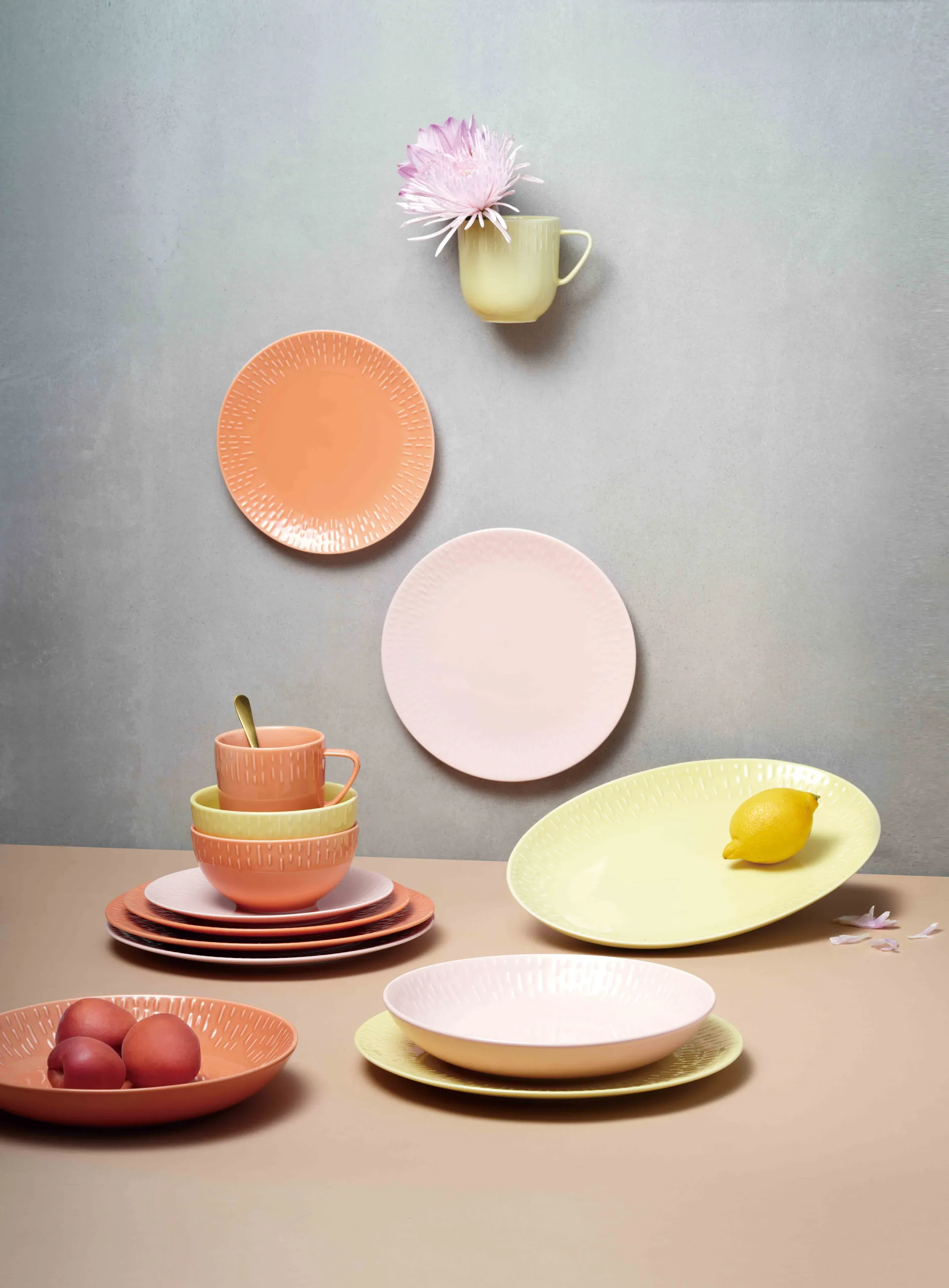 Plato para pasta Confetti, Apricot, Ø23 cm Aida