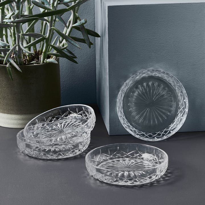 Plato pequeño Harvey Ø16 cm set de 4, transparente Aida