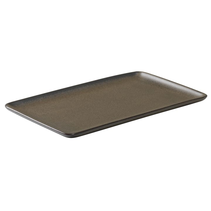 Plato Raw 23,5x15 cm - Metallic brown - Aida