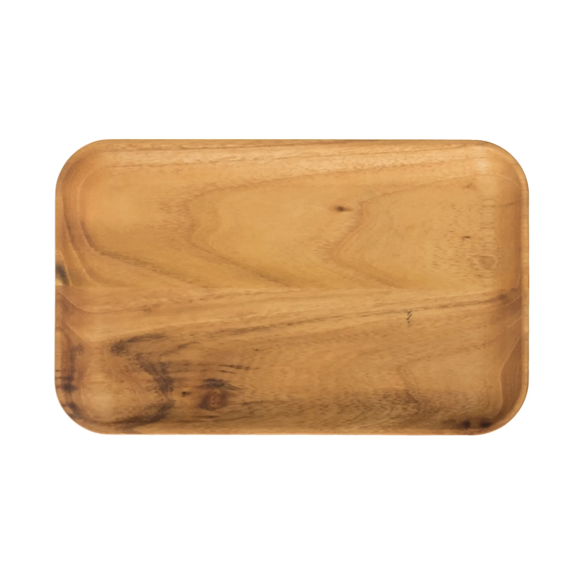 Plato rectangular Raw 23,7x14,9 cm, madera Aida