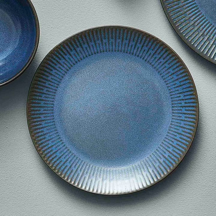 Plato Relief 22 cm, Azul Aida