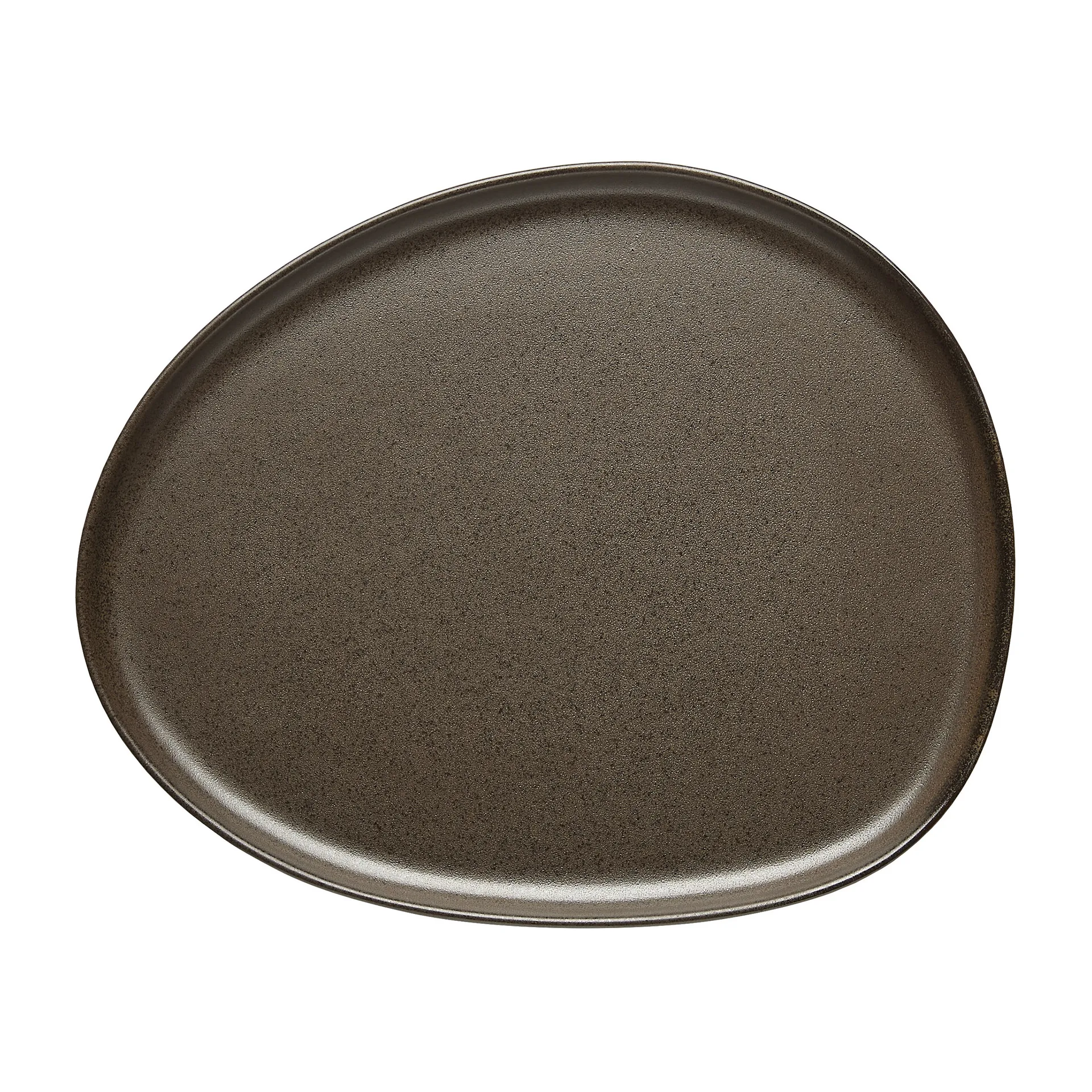 Raw Organic lunchPlato 24x21 cm, Metallic Brown Aida