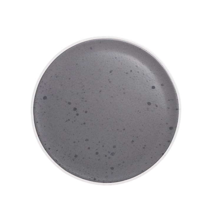 Raw Plato para tarta 34 cm - gris con puntos - Aida