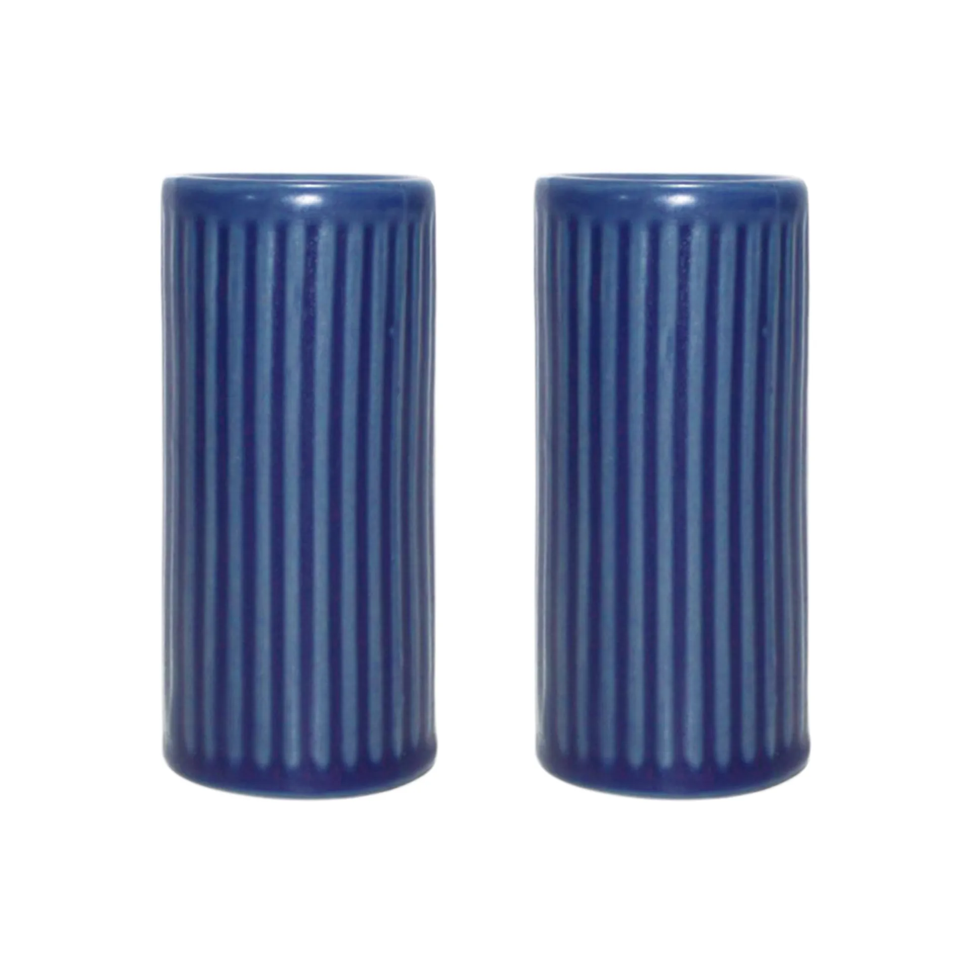 Salero y pimentero Groovy, Blue stoneware Aida
