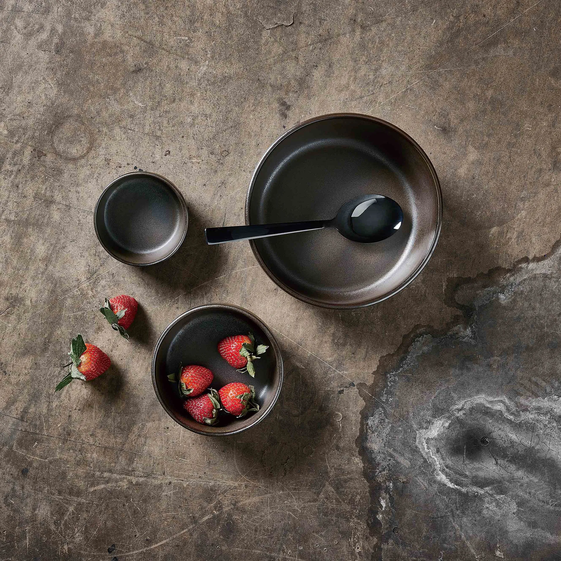 Set de 3 boles Raw, Metallic brown Aida