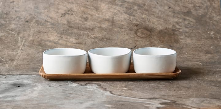 Setd e boles con bandeja Raw Organic, Arctic White Aida