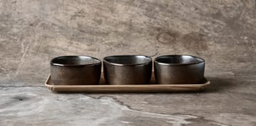 Setd e boles con bandeja Raw Organic - Metallic Brown - Aida