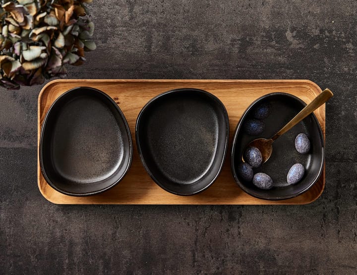 Setd e boles con bandeja Raw Organic, Titanium Black Aida