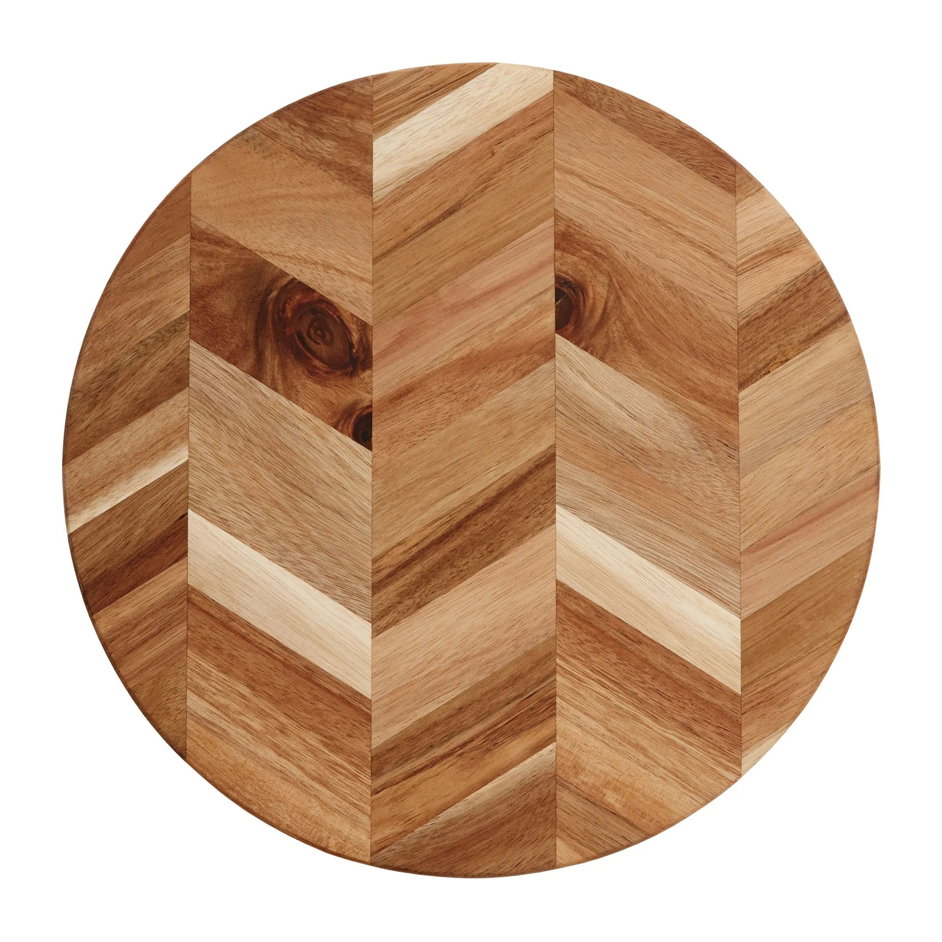 Tabla de cortar Heering bone Ø30 cm, Acacia Aida