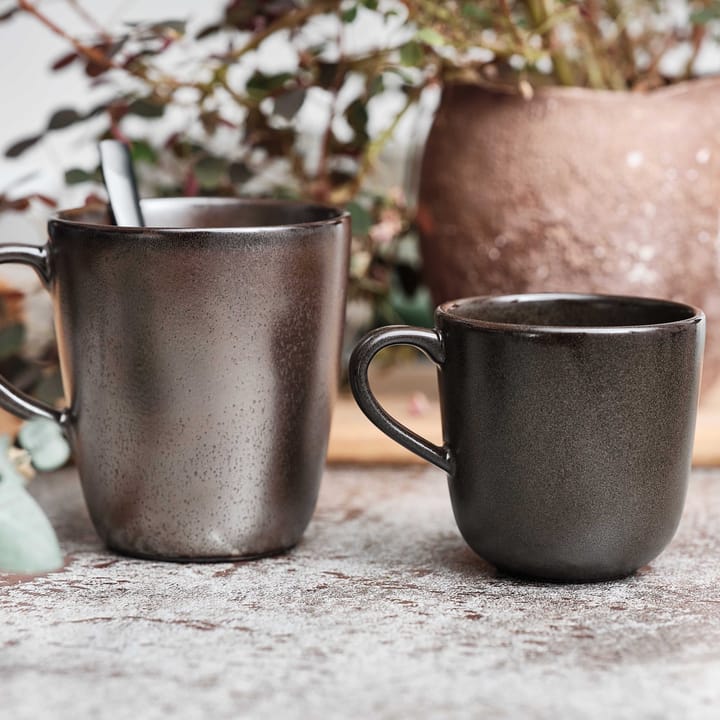 Taza con asa Raw 20 cl, Metallic brown Aida