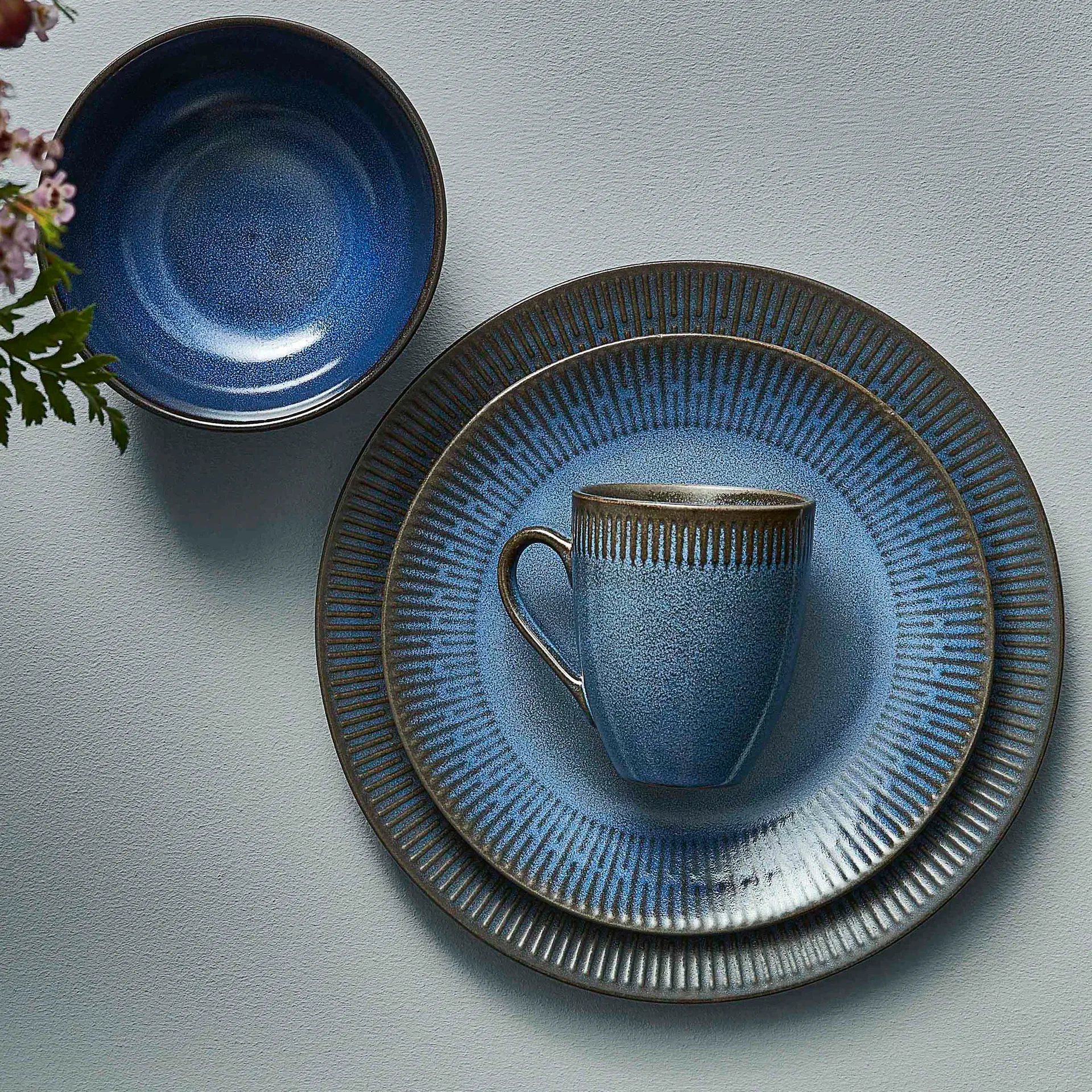 Taza Relief 30 cl, Azul Aida