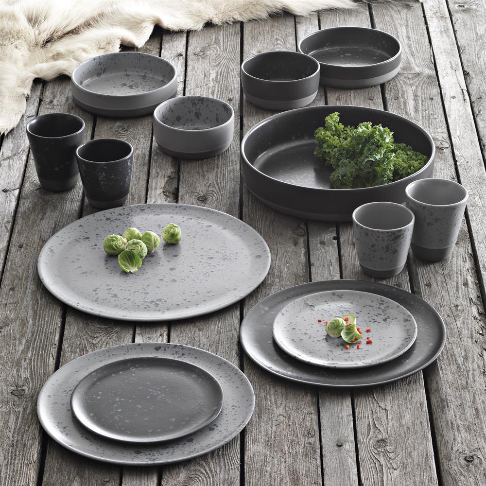 Taza térmica Raw 25 cl, negro con puntos Aida