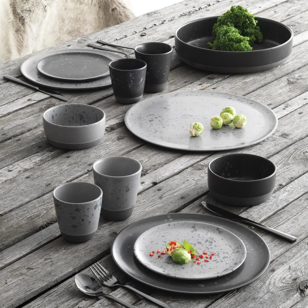 Taza térmica Raw 25 cl, negro con puntos Aida