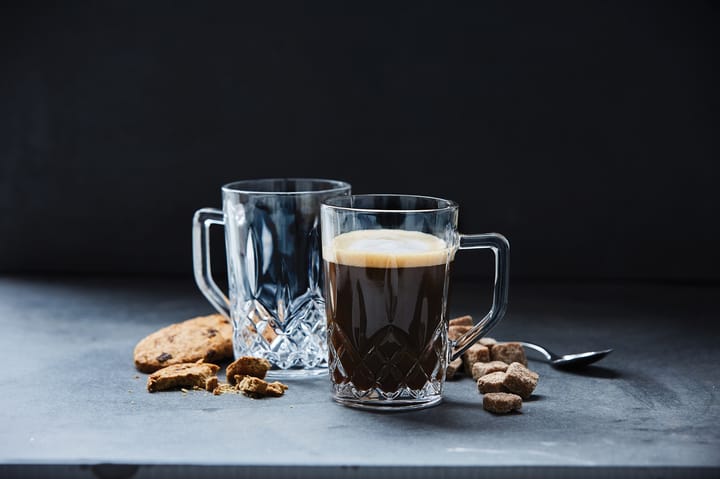 Vaso de café con asa Harvey 27,5 cl set de 4, transparente Aida