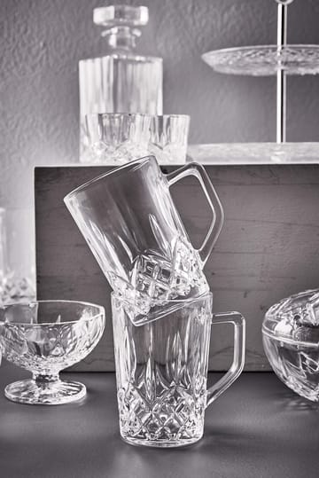 Vaso de café con asa Harvey 27,5 cl set de 4 - transparente - Aida