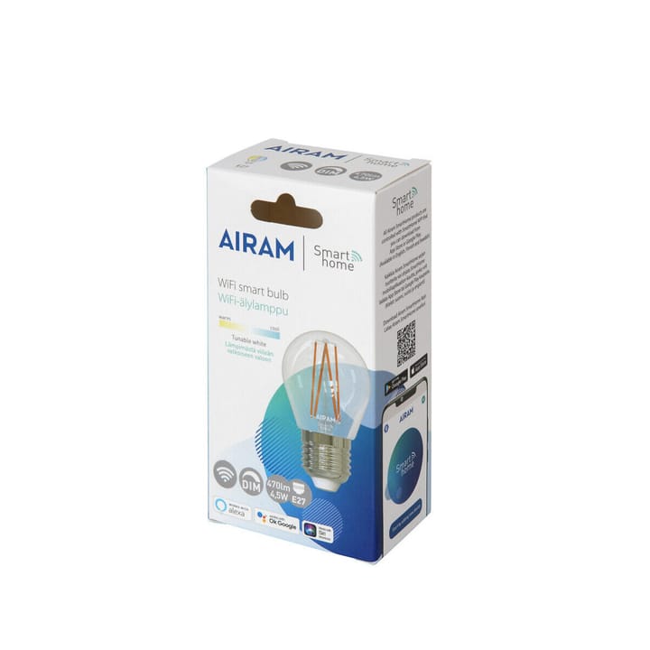 Airam Smarta Hogar Filamento LED globo fuente de luz, claro e27, 5w Airam
