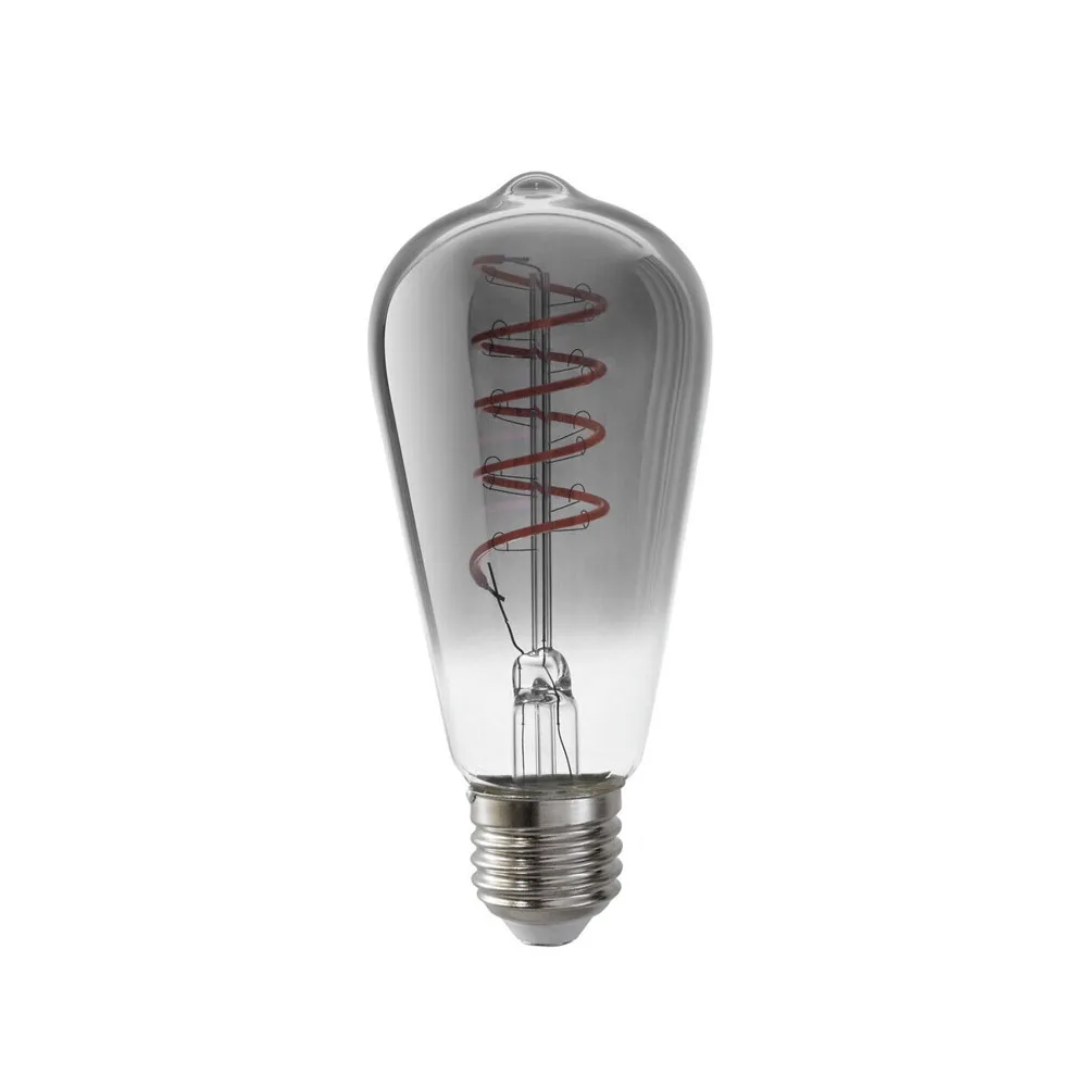 Bombilla Airam Filament LED-Edison, humo, regulable, espiral e27, 5w Airam