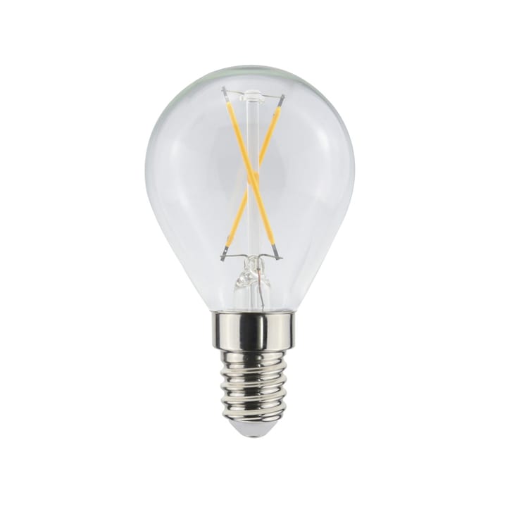 Bombilla de filamento LED Airam, fuente de luz en forma de bola - claro, no regulable, 2 filamentos e14, 1w - Airam