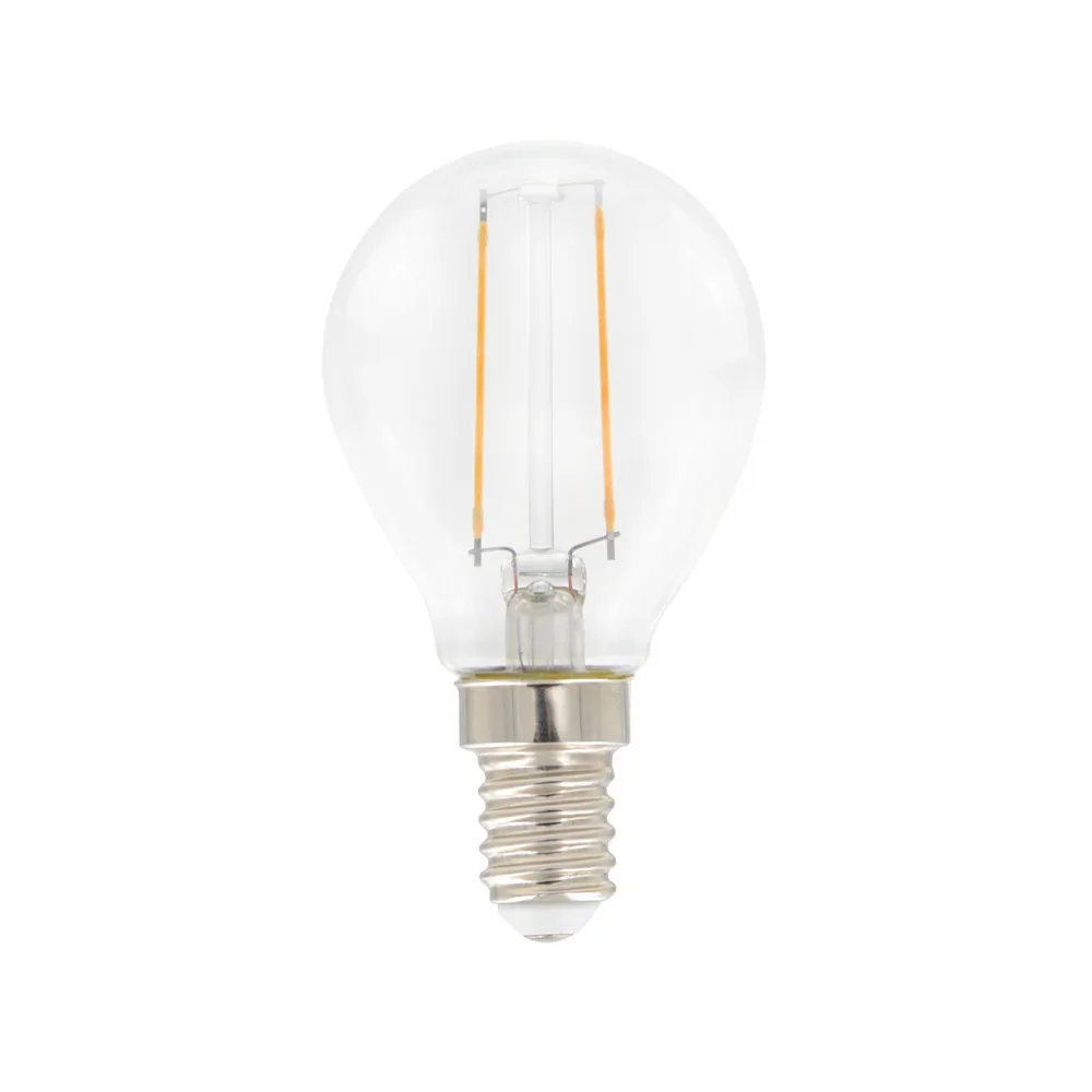 Bombilla de filamento LED Airam - globo de luz, claro, no regulable e14, 2w Airam