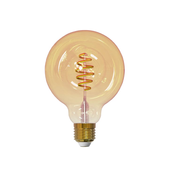 Bombilla LED de filamento Airam Smarta Hem - ámbar, 95mm, espiral e27, 6w - Airam