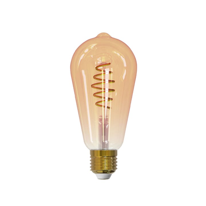 Bombilla LED Edison de filamento Airam Smarta Hem - ámbar, st64, espiral e27, 6w - Airam