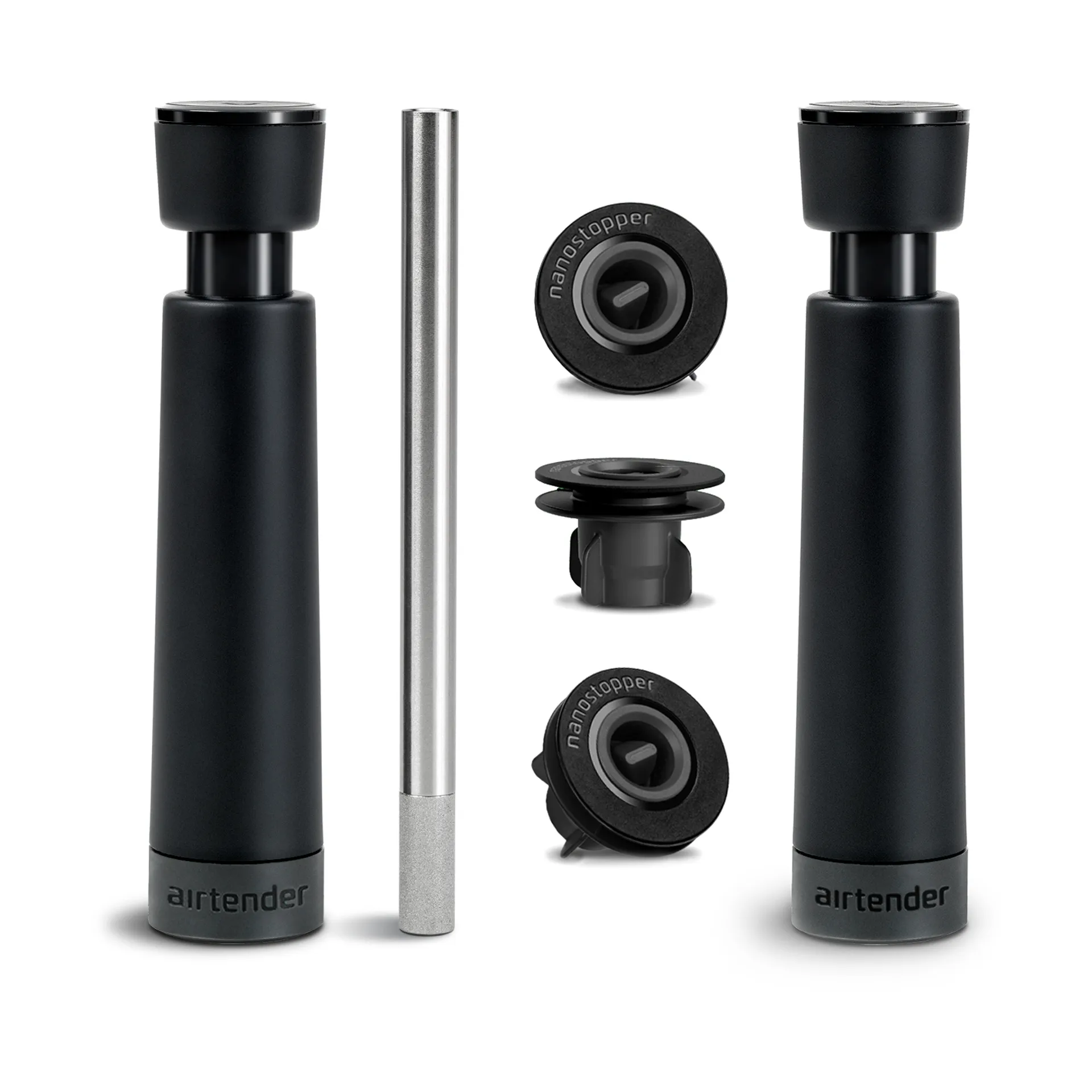 Set de aireador y tapón al vacío Wine lovers, 6 piezas Airtender