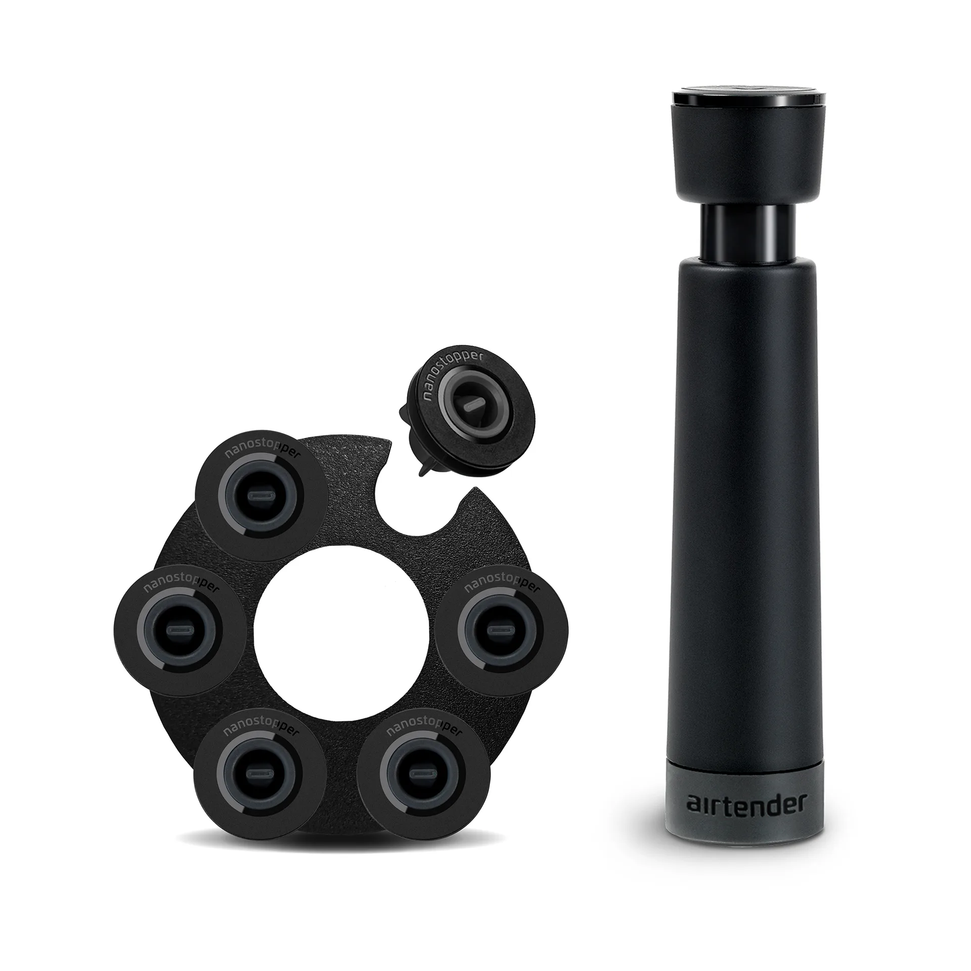 Set de regalo de bomba de vacío para vino Airteder, 6 uds tapones Airtender