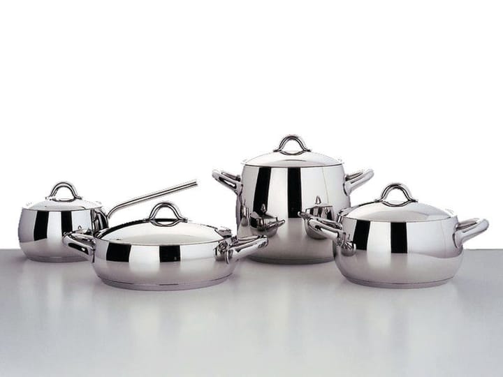 Batería de cocina Mami 7 piezas, acero inoxidable Alessi