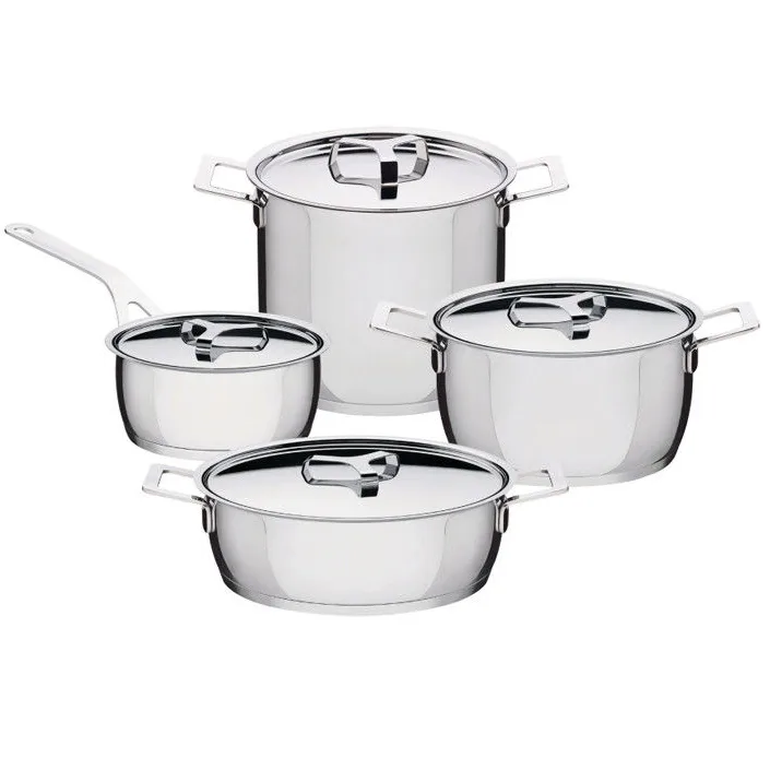 Batería de cocina Pots&Pans, 4 piezas Alessi