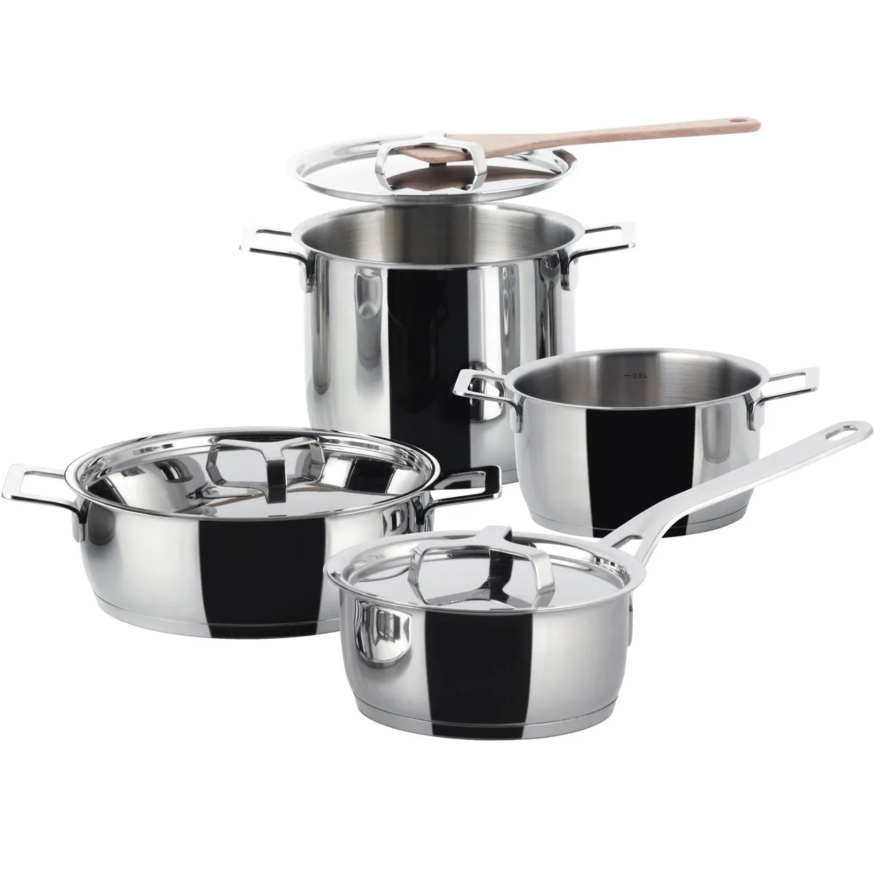 Batería de cocina Pots&Pans, 4 piezas Alessi
