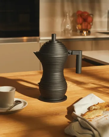 Cafetera de espresso Pulcina negro - 30 cl, 6 tazas - Alessi