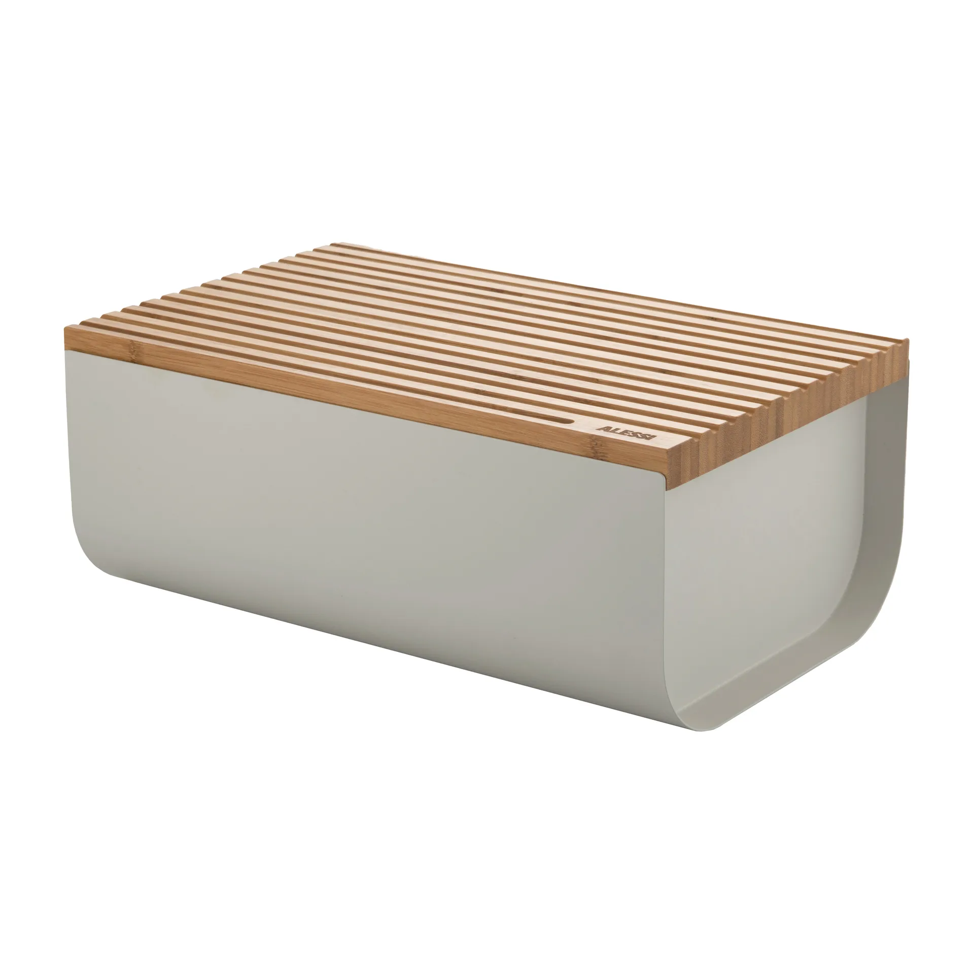 Caja para pan Mattina 34 cm, Gris cálido-bambú Alessi