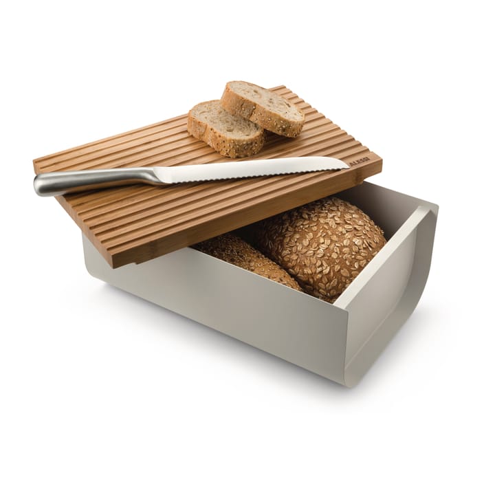 Caja para pan Mattina 34 cm, Gris cálido-bambú Alessi