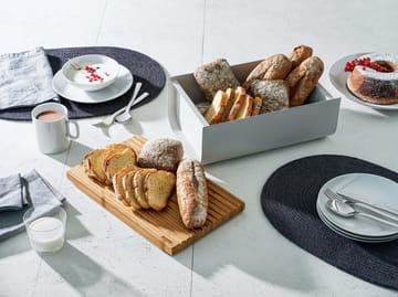 Caja para pan Mattina 34 cm - Gris cálido-bambú - Alessi