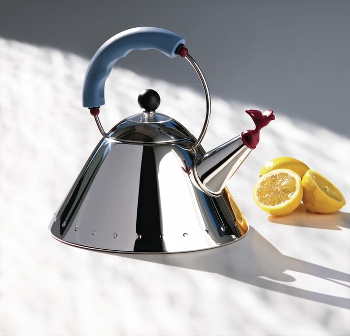 Hervidor de agua Alessi 9093, azul claro-pájaro Alessi