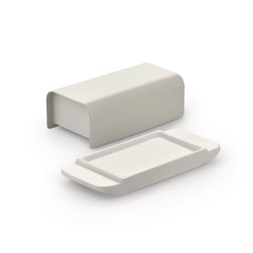 Mantequera Mattina 9,5x21 cm - Gris cálido-acero inoxidable - Alessi