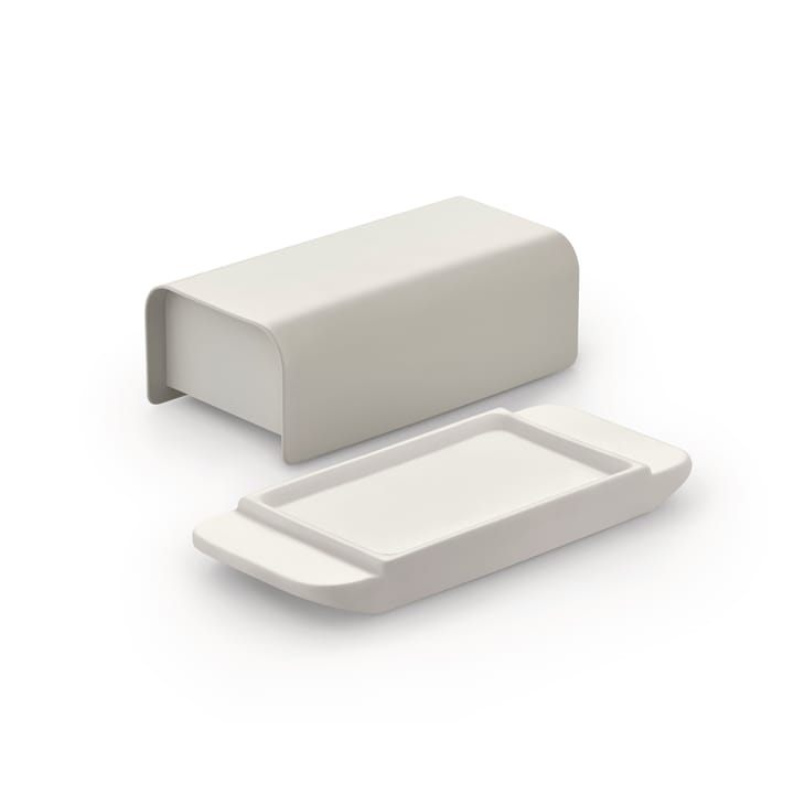 Mantequera Mattina 9,5x21 cm, Gris cálido-acero inoxidable Alessi