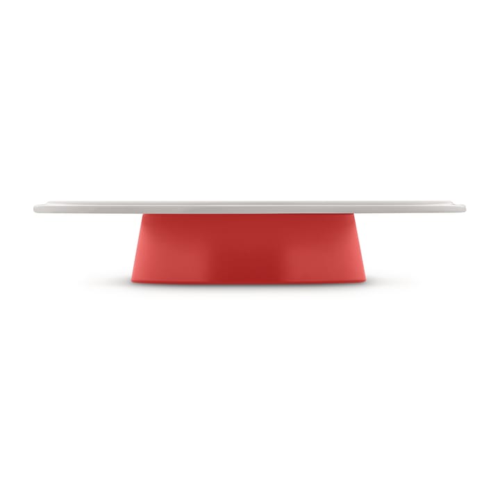 Plato de tarta con tapa vidrio Mattina, Rojo Alessi
