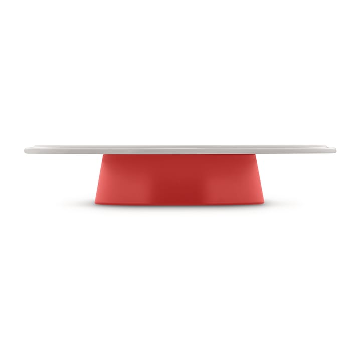 Plato de tarta con tapa vidrio Mattina - Rojo - Alessi