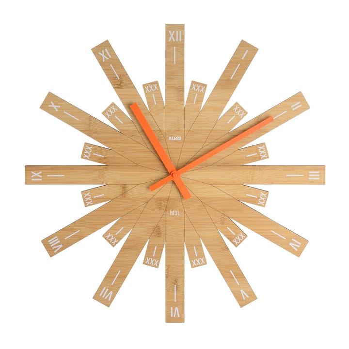 Reloj de pared Raggiante - bambú - Alessi