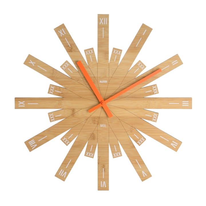 Reloj de pared Raggiante - bambú - Alessi