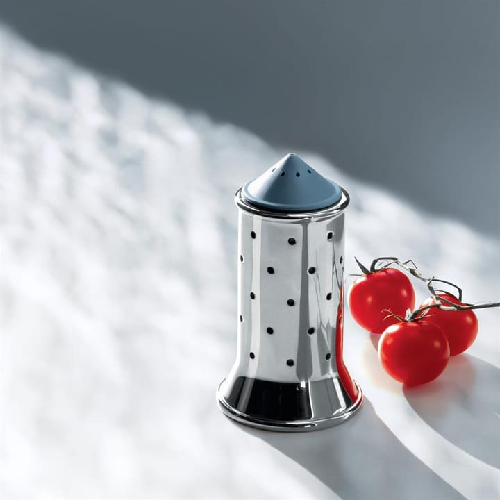 Salero Alessi, azul-acero inoxidable Alessi