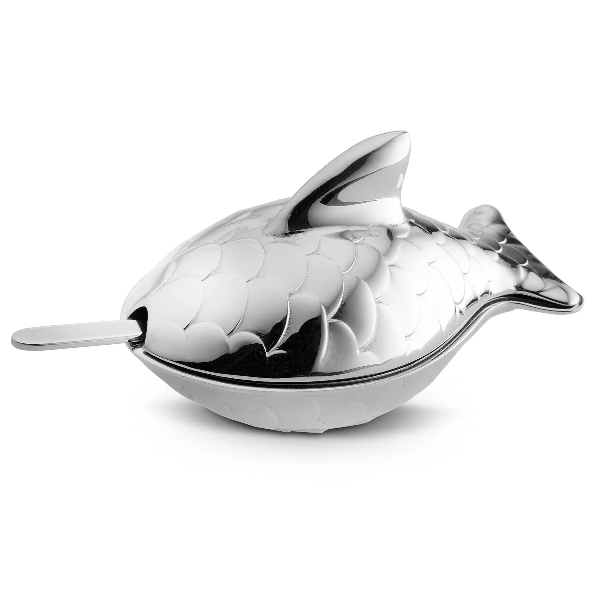 Salero Colombina Fish, acero inoxidable Alessi